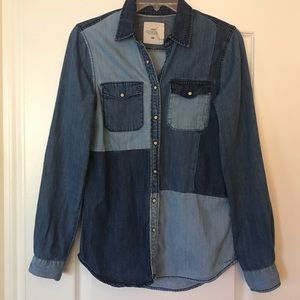 H&M Denim Button Down Top